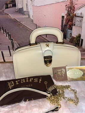 Pratesi Lady Brunelleschi Patent Leather Handbag FULL SET